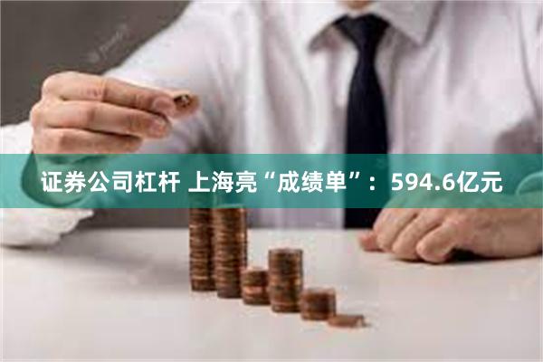 证券公司杠杆 上海亮“成绩单”：594.6亿元
