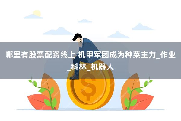 哪里有股票配资线上 机甲军团成为种菜主力_作业_科林_机器人